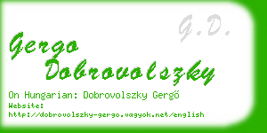 gergo dobrovolszky business card
