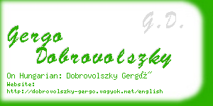 gergo dobrovolszky business card